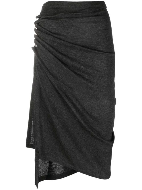 Ruched midi skirt - Grey