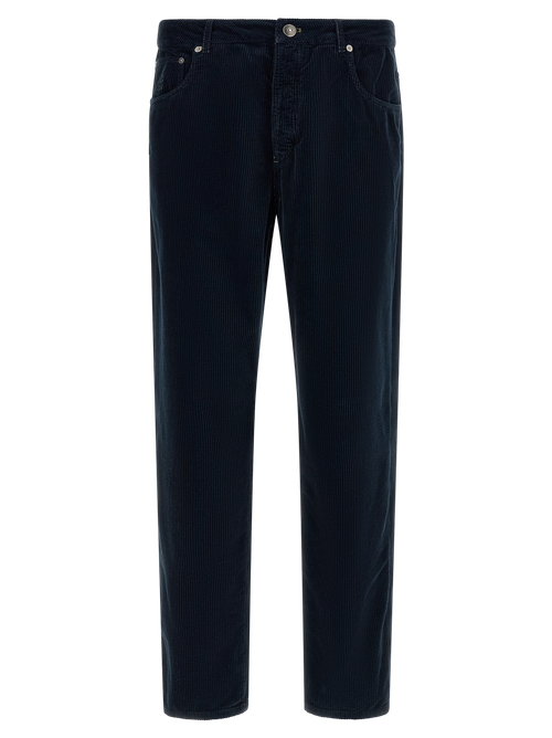 Cotton Corduroy Trousers — Navy