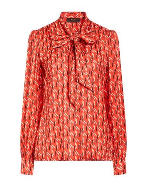 Woman Shirt Tomato red Size 2 Viscose, Silk