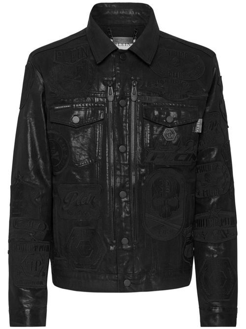 Zipped denim jacket - Black