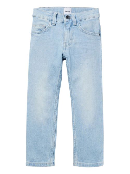 Logo-embossed jeans - Blue