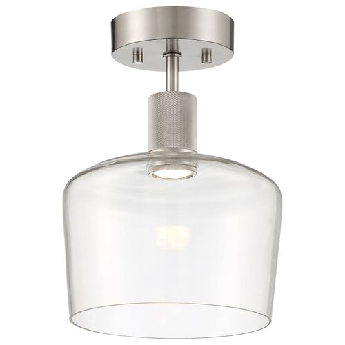 Brushed Steel LED Semi-Flush Mount from the Port Nine Chardonnay Collection