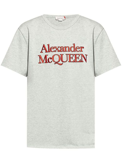 Logo-print cotton T-shirt - Grey