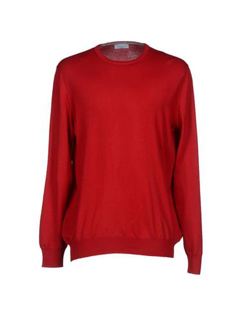 Man Sweater Brick Size 40 Virgin Wool