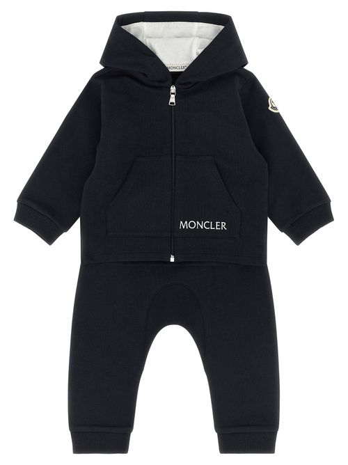 Logo-Embroidered Brushed Cotton Hoodie — Black