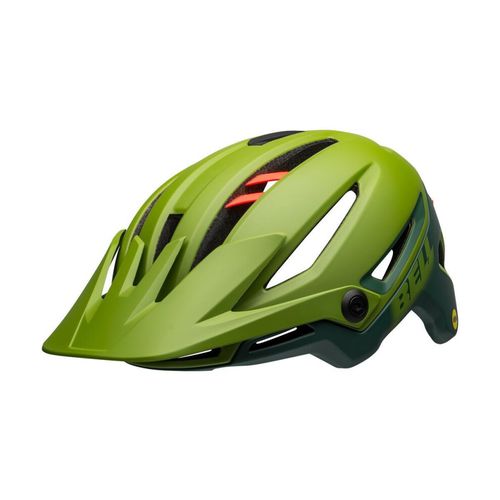 (M - 55-59 CM, Matt / Gloss Green / Infrared) Bell Sixer MIPS MTB Helmet