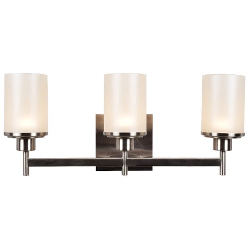 Access Perch 3-Light 9" Bathroom Vanity Light in Brushed Stee
