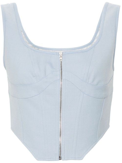 Zip-up corset - Blue