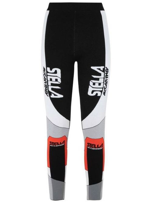 Sporty logo-print leggings - Black