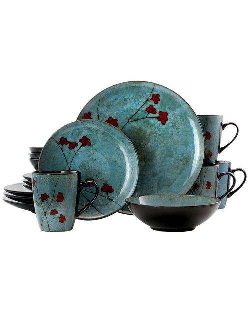 Floral Accents 16pc Dinnerware Set