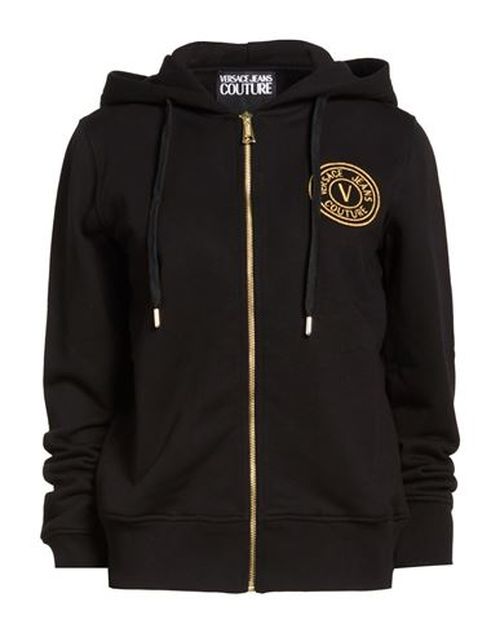 Woman Sweatshirt Black Size M Cotton
