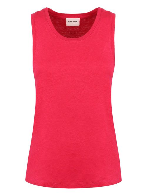 Linen tank top - Pink