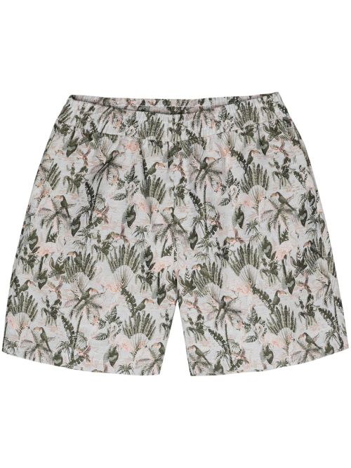 Parrot jacquard bermuda shorts - Grey