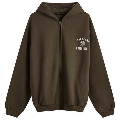 Men's State Heavy Fleece Full Zip Hoodie in Brown