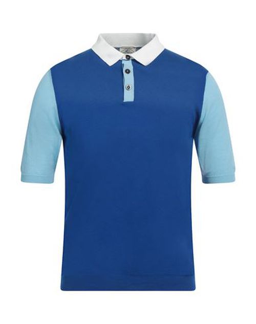 Man Sweater Bright blue Size 38 Cotton