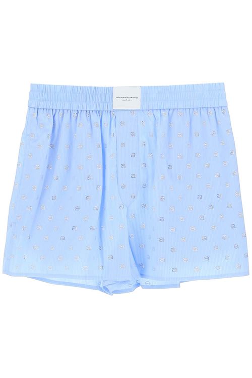 Boxer Shorts With Rhineston Monogram