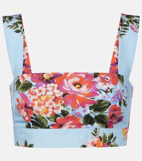 Floral cotton crop top