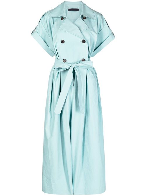Double-breasted trench jumpsuit - Blue