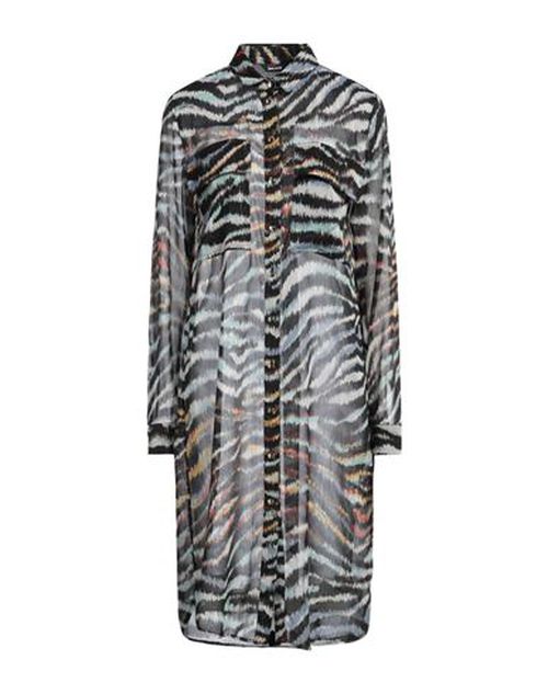 Just Cavalli Woman Mini dress Black Size 4 Polyester, Metallic Polyester