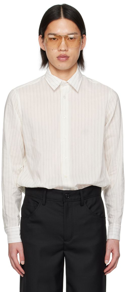 Lardini White Striped Shirt