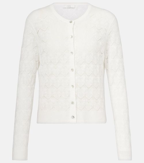 Pointelle cotton cardigan