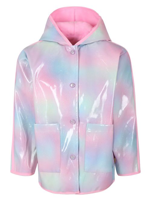 Watercolour-effect raincoat - Pink