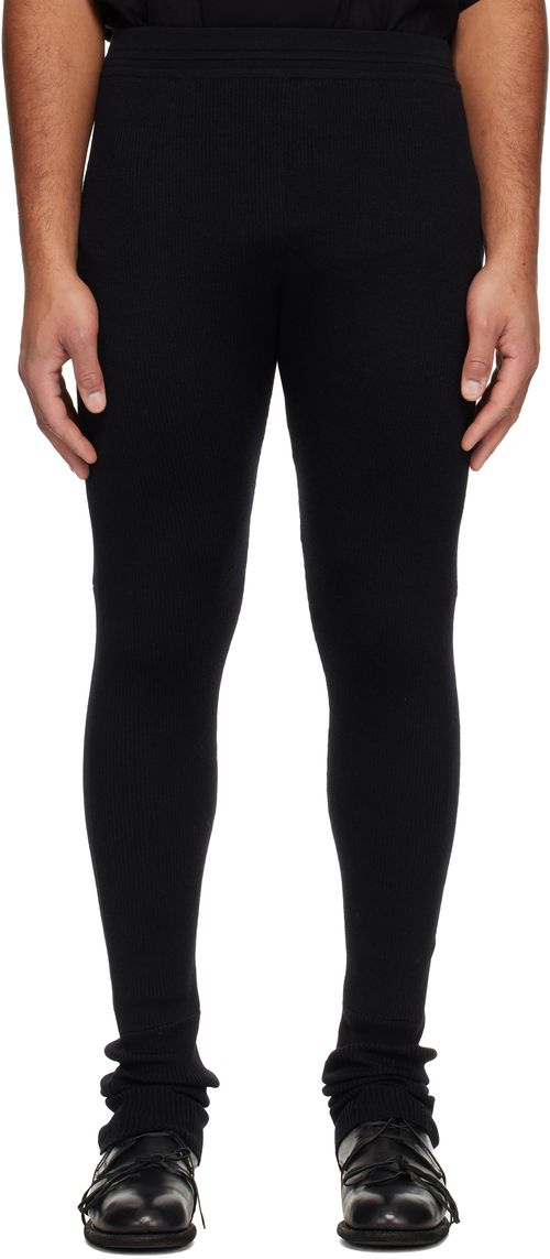 Black Wool Lounge Pants