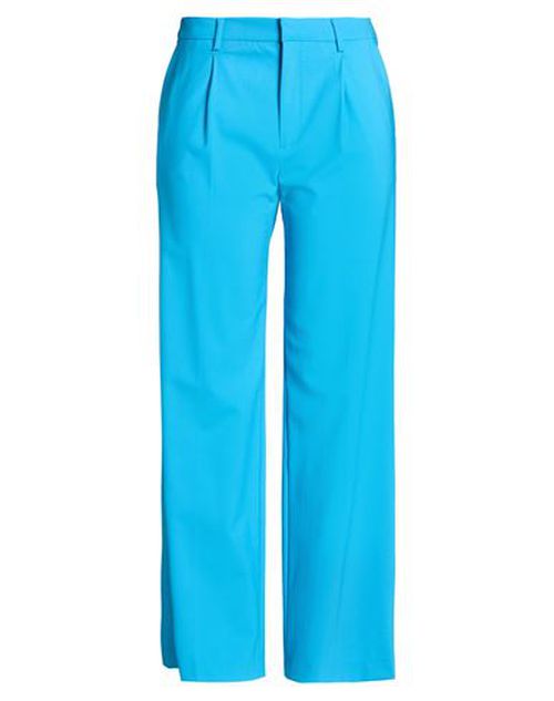 Woman Pants Azure Size 10 Virgin Wool, Elastane