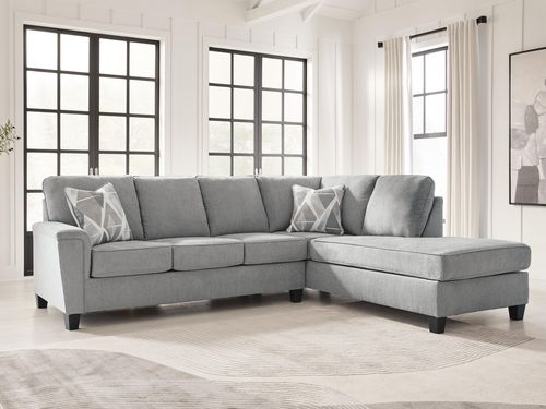 Leeshan 2-Piece Sectional with Chaise, Steel