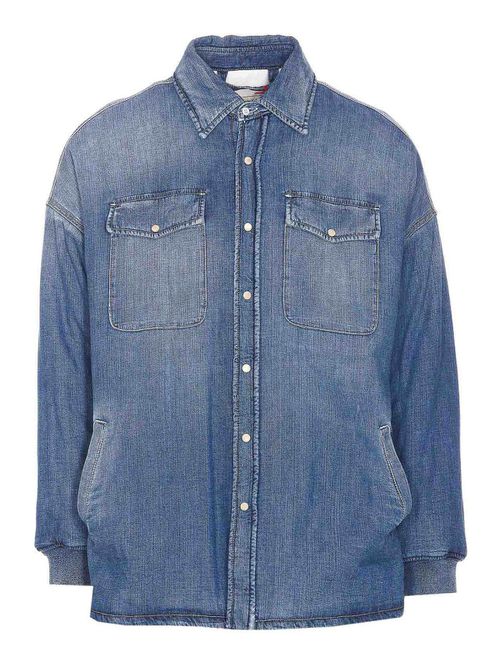 Denim shirt with frontal buttons