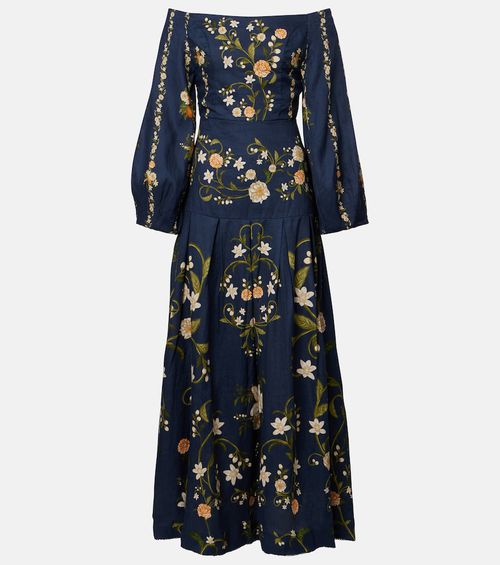 Senlis off-shoulder cotton midi dress