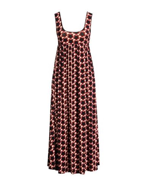 Woman Maxi dress Brick Size 4 Polyamide, Elastane