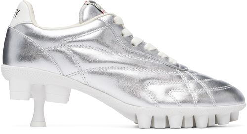 Silver Spike Sole Sneaker Heels
