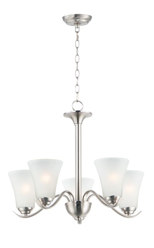 Maxim Vital 5-Light Transitional Chandelier in Satin Nickel - 12075FTSN