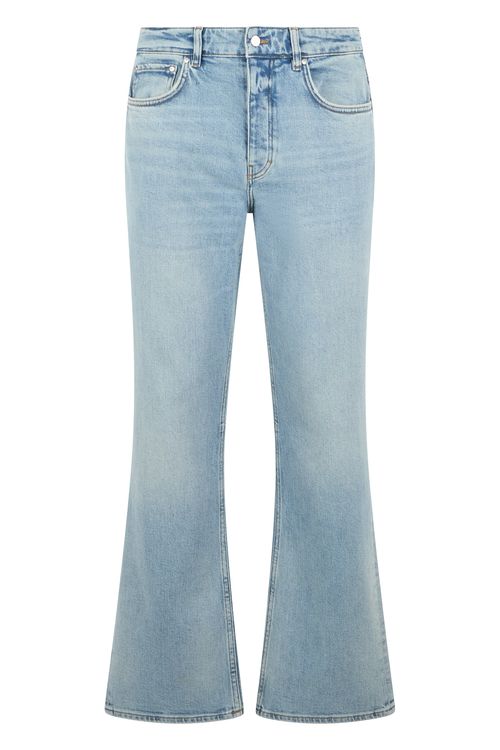 Flared Bell-Bottom Cotton Jeans — Blue