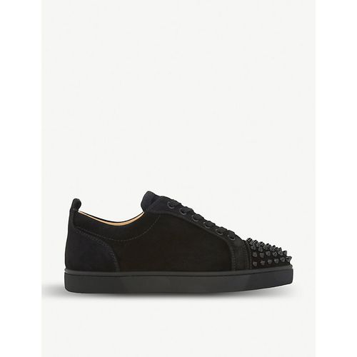 Mens Black/black Louis Junior Spikes Suede Trainers
