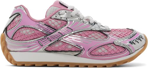 Bottega Veneta Pink & Silver Orbit Sneakers
