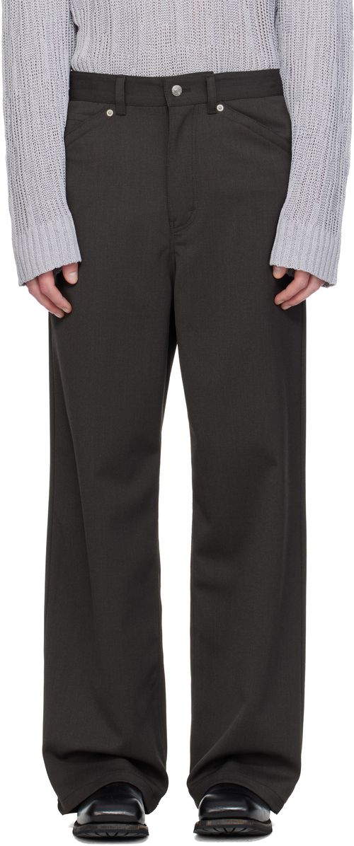 Brown Loose-Fit Stellar Trousers