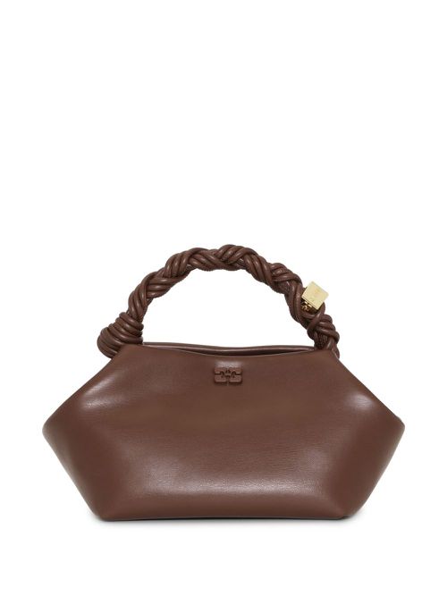 Small Bou leather tote bag - Brown