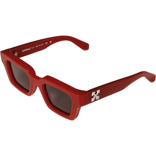 Off-White Unisex Off-White OW1022 VIRGIL 6D30 Sunglasses Acetate Red Grey Squared Norma