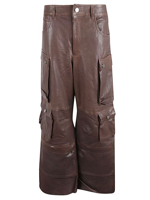 Fermas.Club Women's Leather Cargo Pant