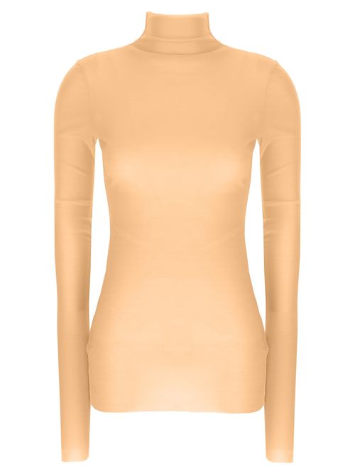 100% Silk Turtleneck — Pink