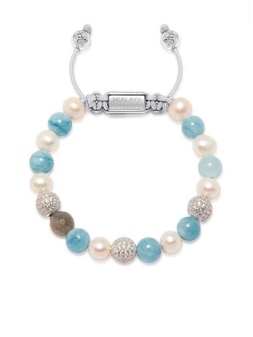 Beaded pearl bracelet - White