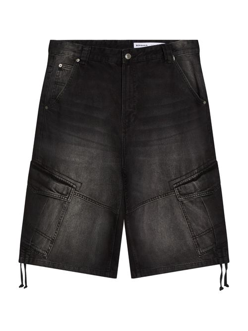 Bershka Jeans cargo nero deni
