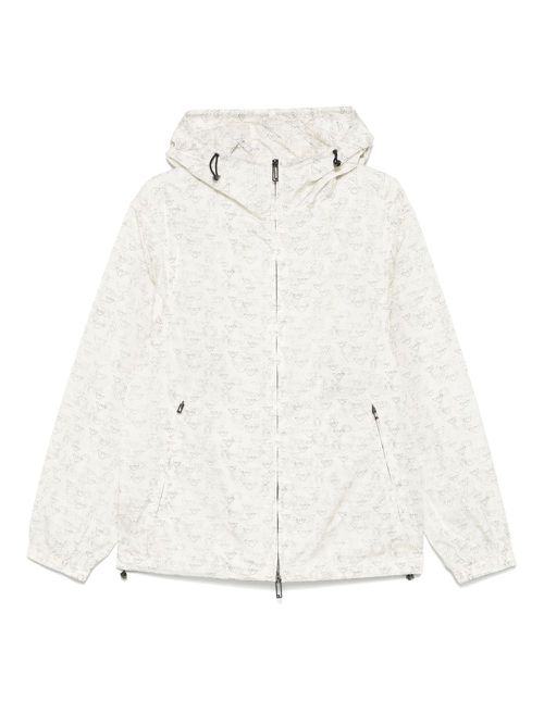 Emporio Armani logo-print jacket - White