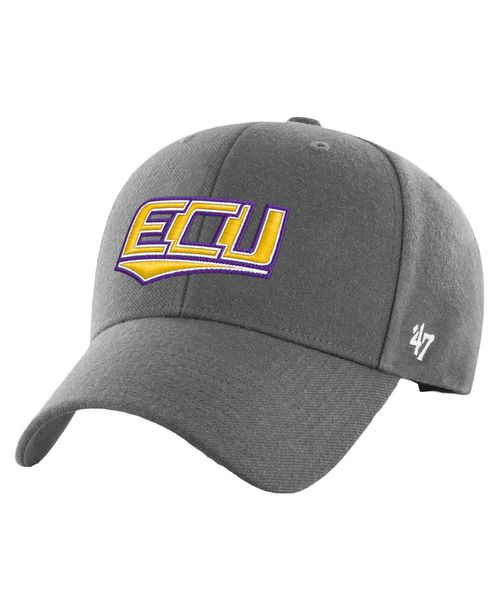 Big Boys and Girls Charcoal Ecu Pirates Basic Mvp Adjustable Hat - Charcoal
