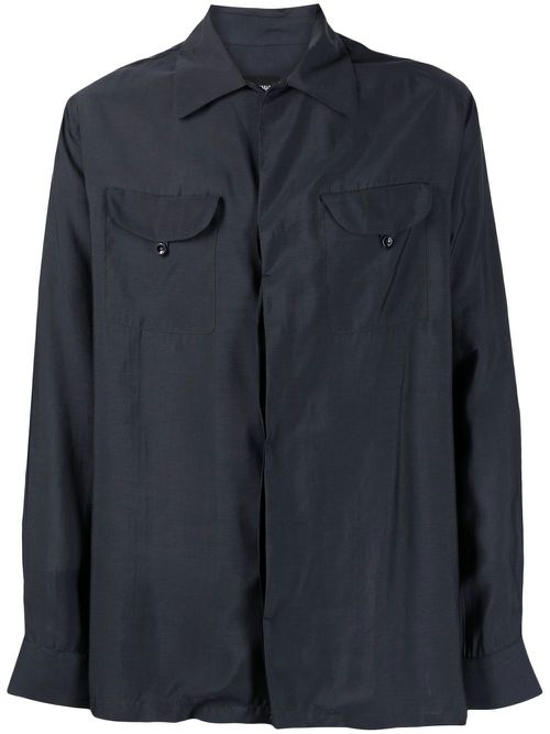 Long-sleeve button-up shirt - Blue