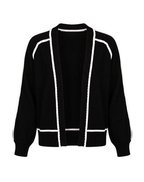 Woman Cardigan Black Size 8 Viscose, Polyester, Polyamide