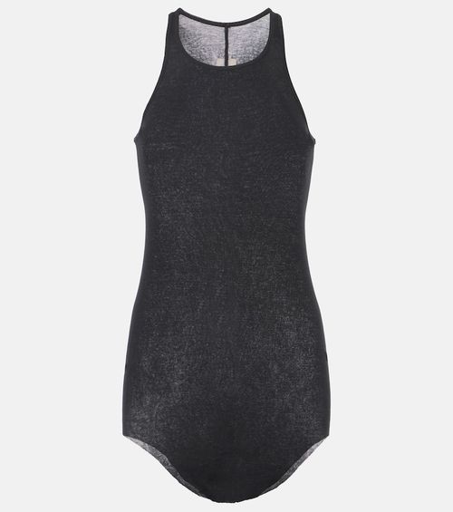 Ribbed-knit cotton tank top
