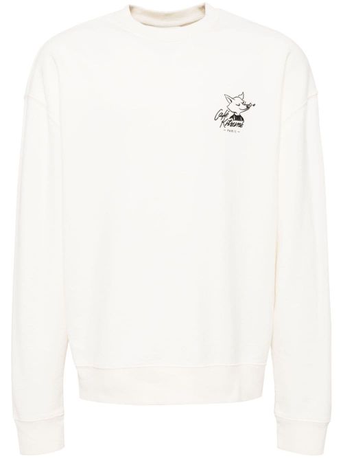 Logo-embroidered sweatshirt - Neutrals